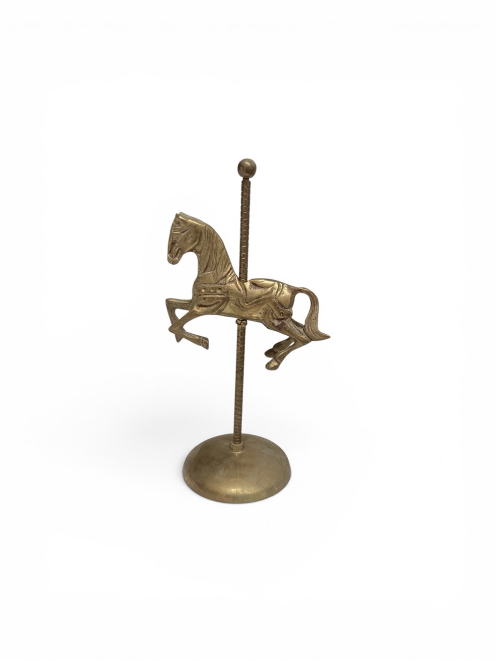 Vintage Brass Carousel Horse Figurine - Picture 9 of 13